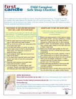 Child Caregiver Safe Sleep Checklist